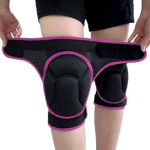 Women's Gardening Knee Pads for Work, Breathable Mesh Pad, Pink L (1 pair)