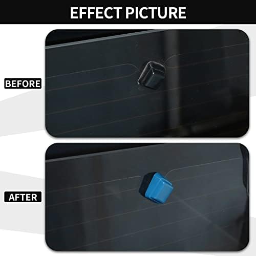 Rear Tail Door Window Hinge & Rear Rain Wiper Nozzle Decorative Cover Trim for 2018-2021 Jeep Wrangler JL JLU(Baby Blue)