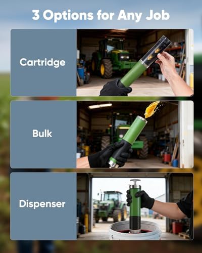 J-KU 14 oz Pistol Grip Grease Gun Kit 8000 PSI Heavy Duty