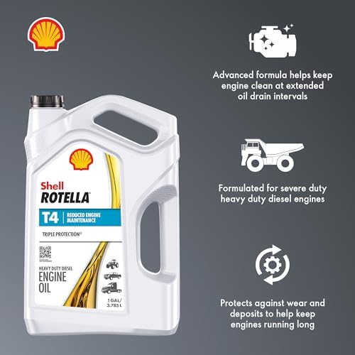 Shell Rotella T4 Triple Protection 10W-30 Diesel Engine Oil, 1 Gallon (3 Pack)