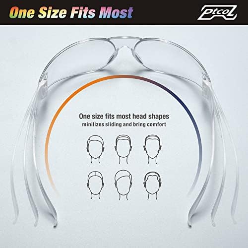 3 Pack Safety Glasses Bulk Pack Crystal Clear Lens Unisex Anti-Scratch Protective Goggles Impact Resistant Eyewear with ANSI Z87.1 Certified for Construction, Shooting and Laboratory
