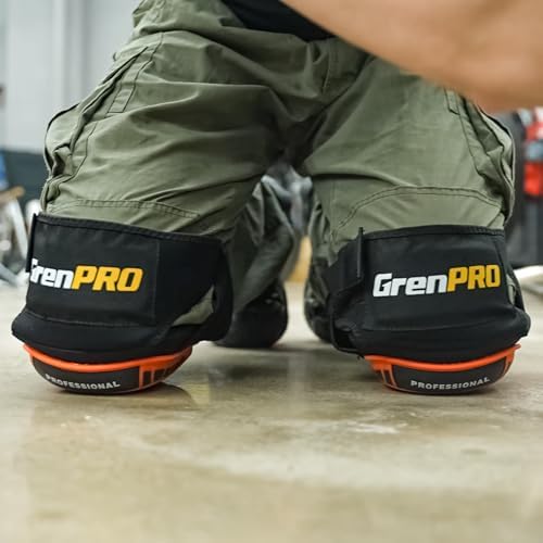 GRENPRO Heavy Duty Knee Pads for Men, Gel Foam, Construction Work