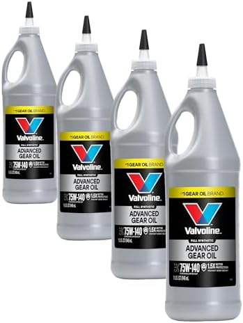 Valvoline SynPower SAE 75W-140 Full Synthetic Gear Oil 1 QT (Pack of 4)