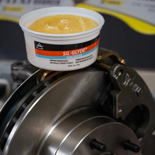 AGS Automotive Solutions SIL-Glyde 12 oz Tub Silicone Based Brake Assembly Lubricant for Eliminating Disc Brake Squeal - Moisture Proof, Heat Resistant, Rust and Corrosion Protector