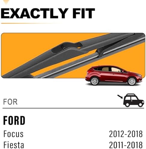 AUTOBOO 12" Rear Wiper Blade Replacement for Ford Focus Fiesta