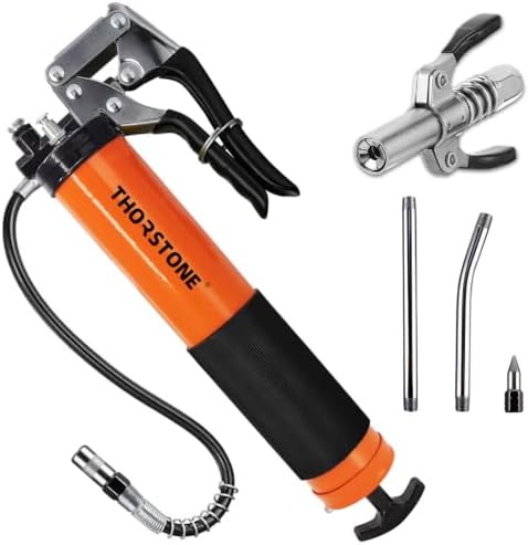 Thorstone 7000PSI Heavy Duty Pistol Grip Grease Gun Kit, 14oz, 7PCS