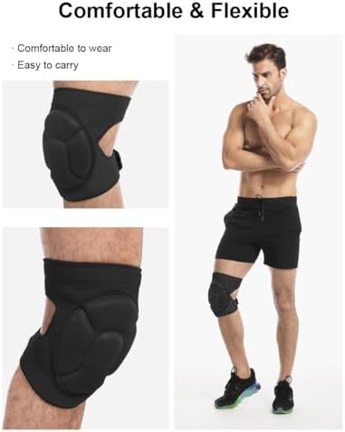 Volleyball Knee Pads for Women Men, Turtle Shell Dance Knee Pad for Women Men Wrestling Knee Pad Wrestling Gear, Crash Pad Snowboarding Gear Roller Skating Knee Protector Soft Knee Pads for Work (X-Large)