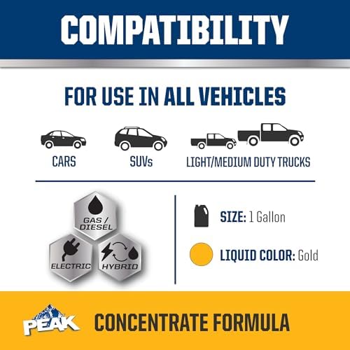 PEAK OET Extended Life Gold Concentrate Antifreeze/Coolant for North American Vehicles, 1 Gal. (Pack of 2)