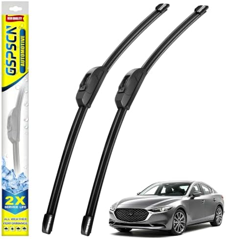 GSPSCN Windshield Wiper Blades for Mazda 3/3 Sport 2019-2026 (Pack of 2)