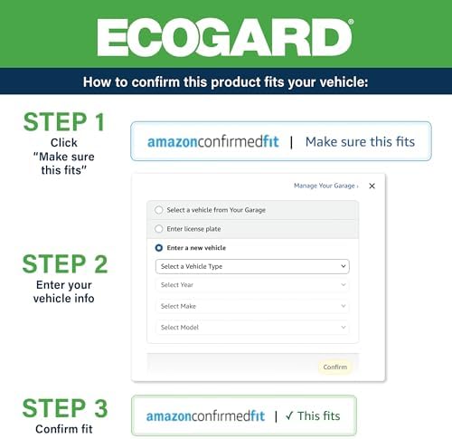 ECOGARD XA6165 Premium Engine Air Filter | Fits 2011-2020 Dodge Grand Caravan 3.6L; 2011-2016 Chrysler Town & Country 3.6L