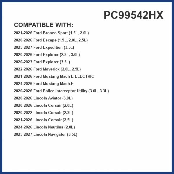PUREFLOW PC99542HX HEPA Cabin Air Filter | Fits 2020-2026 Ford Explorer 2.3L, 3.0L, Escape 1.5L, 2.0L, 2.5L, Police Interceptor Utility 3.0L, 3.3L
