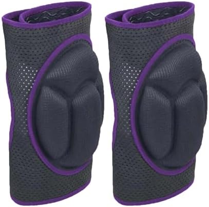 Gardening Knee Pads for Women Mens, Breathable Adjustable, Purple L, 1 Pair