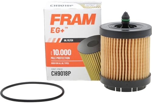 FRAM EG+ CH9018P 10K Mile Change Automotive Replacement Interval Cartridge Engine Oil Filter for Select Vehicle Model Years, Vehicle Engine Protection Oil Filter for Everyday Drivers