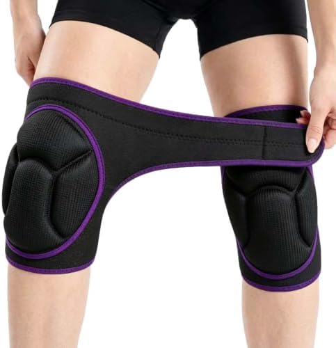 Garden Knee Pads for Adult, Adjustable Kneeling Pad for Women, Purple Large