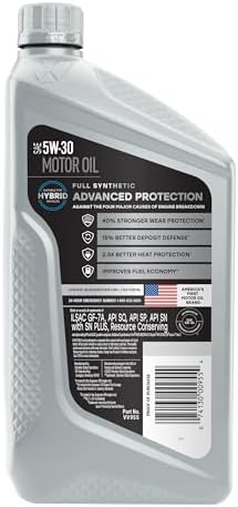 Valvoline Advanced Full Synthetic SAE 5W-30 Motor Oil 1 QT, Case of 6