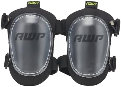 AWP Construction Knee Pads, One Size, 1 Pair, Black
