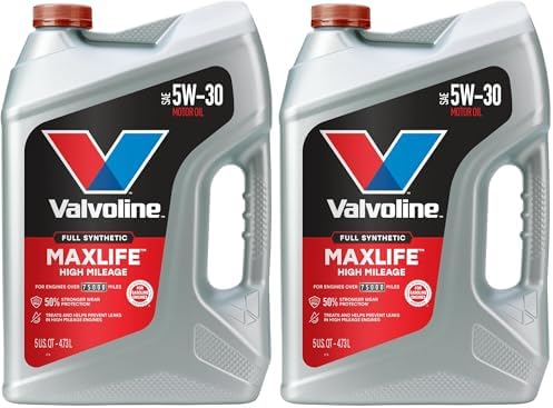 Valvoline MaxLife High Mileage Full Synthetic 5W-30 Motor Oil 5 Quart (Pack of 2)