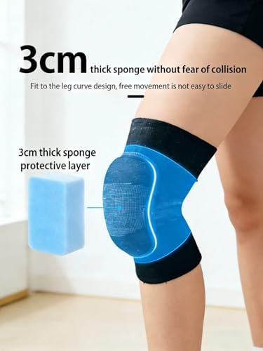 Women Men Knee Pads Volleyball 30mm Thick Sponge Collision Knee Protector for Yoga Sports Running Dancing Basketball