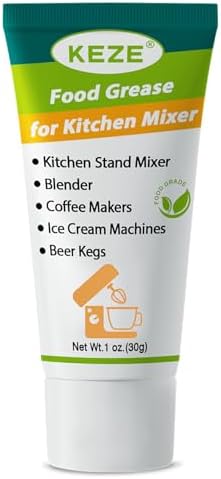 Keze Food Grade Lubricant Grease Espresso Machine Grease Sanitary Lubricant for Mixer, Meat Slicers, Ice Cream and Coffee Machine,Water Filters O Rings Lube Prevent Wear and Rust, 1 oz 1-Pack