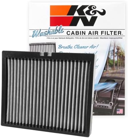 K&N LIFETIME Cabin Air Filter: Premium, Washable, Clean Air for your Cabin