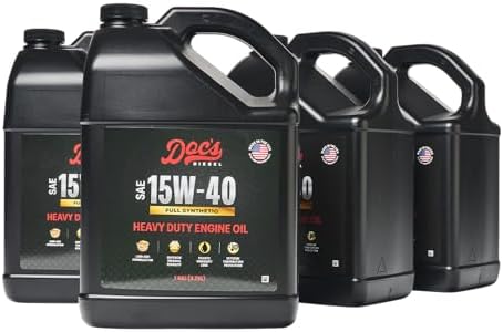 Doc's Diesel 15W-40 Full Synthetic Heavy Duty Oil, CK-4 High Heat, 4 Gal