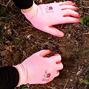 G & F Products Women's Gardening Gloves, Micro Foam Nitrile Coated Work Gloves for Gardening, Yard Work & Pruning