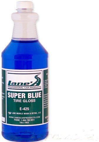 LANE'S Super Blue Tire Dressing Spray | High-Gloss Car Tire Shine Spray | No Sling, No Run, Long Lasting | Protects from Cracks & UV Rays | Non-Greasy Automotive Dressing & Cleaner | 32oz
