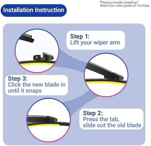 KAIYI 11" Rear Wiper Blade Compatible with Lincoln Corsair 2020-2023