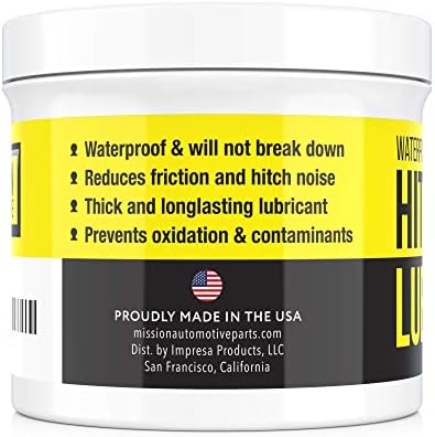 Mission Automotive Ball Grease for Trailer Hitch - 4 Oz, 1 Pack - Waterproof Hitch Grease & Tow Ball Lubricant for Trailer Pins - Reduces Friction & Wear