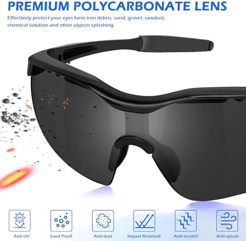 OXG Safety Glasses for Men Women, ANSI Z87 UV Protection Protective Eyewear