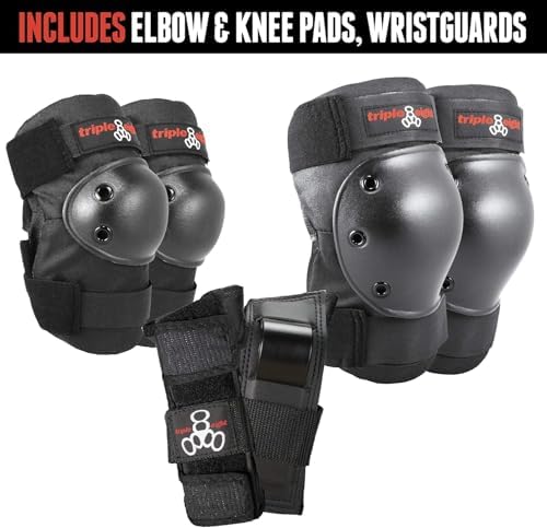 Triple Eight Saver Series Pad Set with Kneesavers, Elbowsavers and Wristsavers, Junior (Pack of 6)