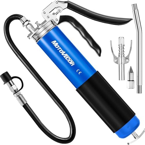 Professional Pistol Grip Grease Gun 6000PSI, 25" Flex Hose w/Coupler
