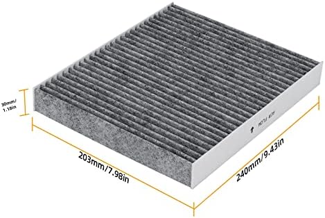 6091C (CF11966) Cabin Air Filter W/Activated Carbon Compatible With Chevry Silverado 1500/2500Hd/3500Hd 19-25, Gmc Sierra 1500 2029-2025,Buick Envision 16-25, Cadillac Ct4/Ct5/Xt6 20-25.