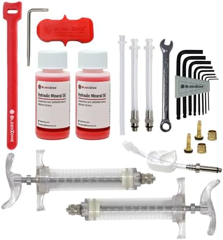 BleedZone Mineral Oil Brake Bleeder Kit Compatible with Tektro TRP, 120ml