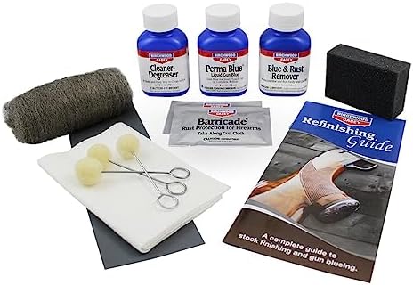 Birchwood Casey Perma Blue Liquid Gun Blue Finishing All-Inclusive Easy-to-Use Kit for Gun Cleaning, Maintenance and Preservation
