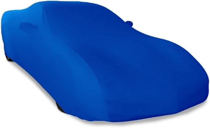 SR1 USA C4 Corvette Indoor Car Cover - Custom Fit Ultraguard Stretch Satin - The Ultimate High End Fit with Storage Bag for 1984-1996 C4, Z51, GS, ZR1 Convertible, Hardtop Corvettes (Blue)