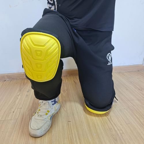 SUJAYU Work Knee Pads for Men Construction, Gardening Knee Pads for Work, Kneepads for Construction, Rodilleras de Trabajo Rodilleras Para Dolor de Rodillas (Yellow)