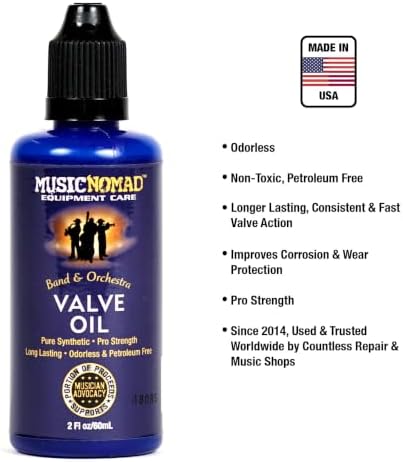 MusicNomad Premium Valve Oil & Tuning Slide Grease Lube Bundle (MN740)