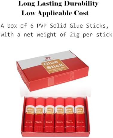 6 Pack of PVP 3D Printer Solid Glue Sticks, for All FDM 3D Printers