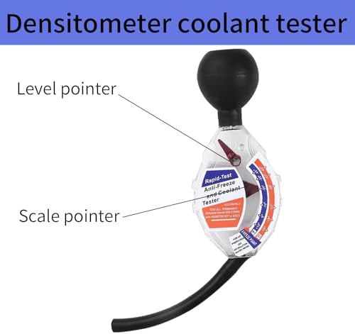 Professional Automotive Antifreeze Tester, Dial Type Car Coolant Tester for Understanding The State of Coolant, Battery Hydrometer for Testing Hot or Cold Batteries on 6V/12V/24V Systems