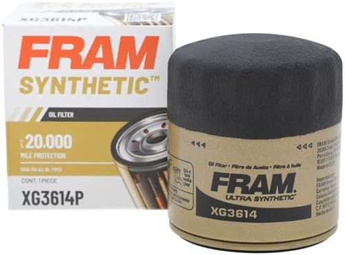 FRAM Synthetic XG3614P 20K Mile Change Automotive Replacement Engine Oil Filter for Synthetic Oil Changes, Premium Vehicle Engine Protection Oil Filter for Select Vehicle Model Years