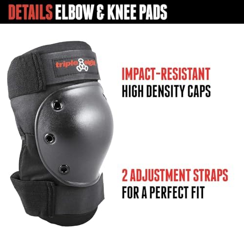 Triple Eight Saver Series Pad Set with Kneesavers, Elbowsavers and Wristsavers, Junior (Pack of 6)