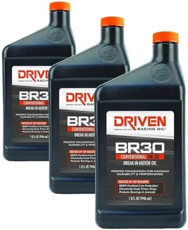 Driven Racing Oil BR30 Conventional Break In Oil 5w-30 Quart Bottle (Pack of 3)