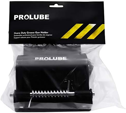 PROLUBE Heavy Duty Grease Gun Holder | 4-Bolt Design | All Steel Construction | Snap Action Clamp for Secure Hold | for Grease & Suction Guns | Attach to Any Farm & Construction Equipment (44842)