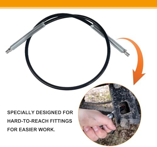 DCGG5703-42 Grease Gun Hose Kit for 20v Max Cordless Grease Gun, 1/8" NPT 42" Flexible Grease Hose Extension-W/Coupler