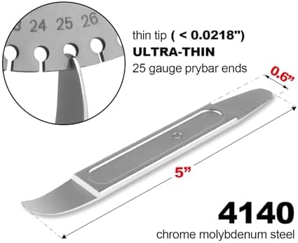 Metal Skin Wedge Tool (Curved & Straight) Patented - Popularly Used in The Aviation/Automotive Industry (2, Mini)