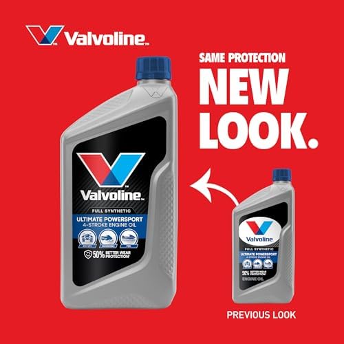 Valvoline 4-Stroke Powersport Full Synthetic Motor Oil 1 Quart (Pack of 6)
