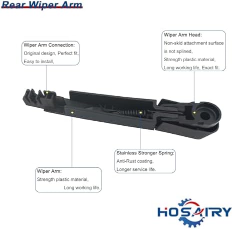 Rear Wiper Arm Blade Set for Chevy spark 2016-2021 Rear Windshield Wiper Arm Blade Assembly 95391372