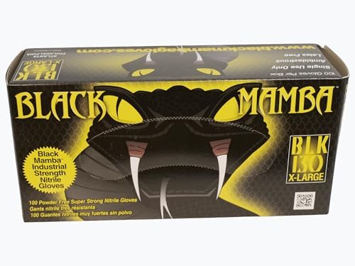 Black Mamba Super Strong Nitrile 100 Glove BOX (EXTRA LARGE)