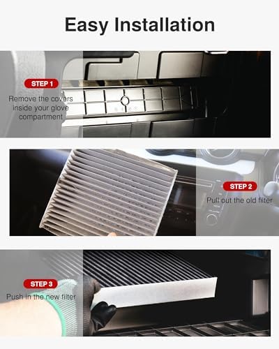 Puroma Cabin Air Filter Activated Carbon for CF12150 6081C Ford Lincoln